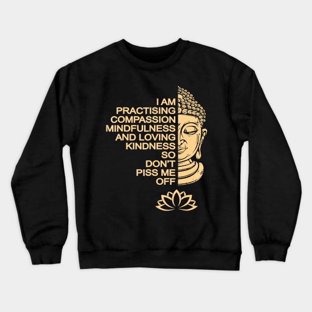 Meditation Buddha Crewneck Sweatshirt by JaydeMargulies